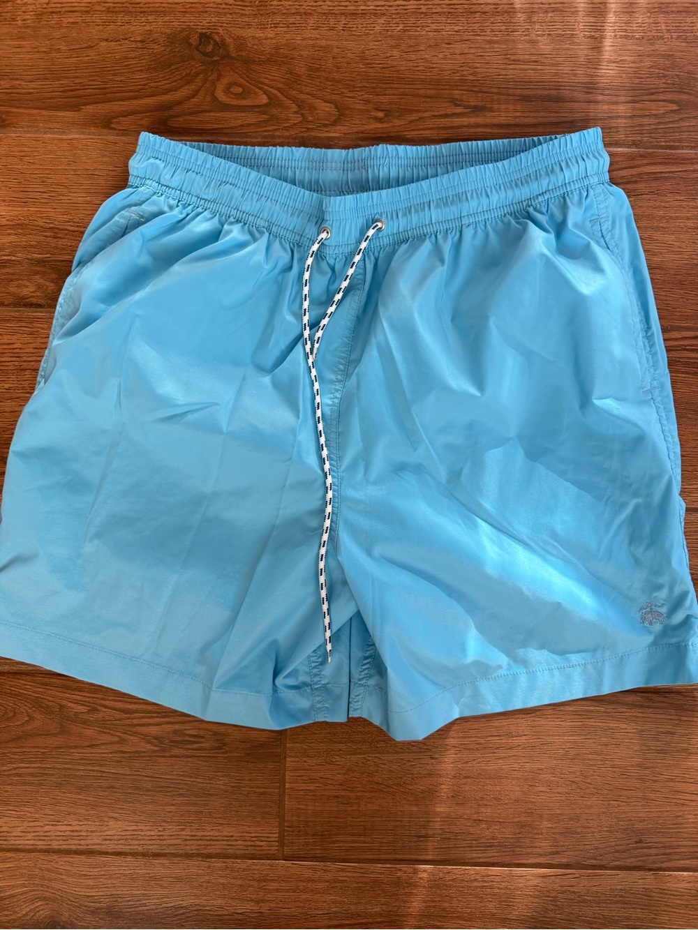 Brooks Brothers Aqua Blue Swim Trunks 6” pockets mesh liner / men’s large